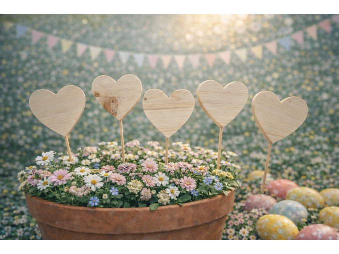 Zápich srdce masiv 8x8 cm