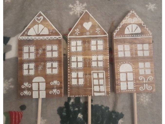 Zápich akátový domeček 20x9x1,8 cm