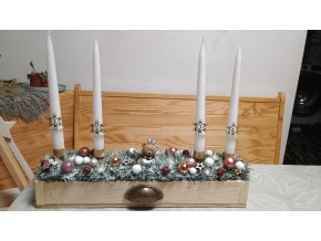 Adventní svícen medvěd srdce