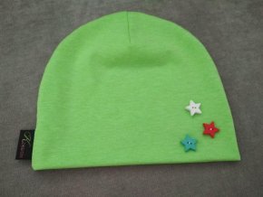Čepice zelená s knoflíky
