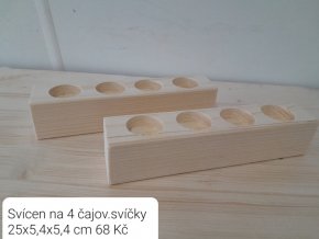 Svícen k dotvoření hranol 25x5,4x5,4 cm
