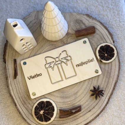 Vianočná obálka na peniaze - darček