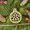 Sada 15ks drevených vianočných ozdôb - vianočné gule