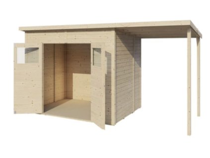 Zahradní domek Olbiaa 3 m x3 m s terasou 2 m x 3 m