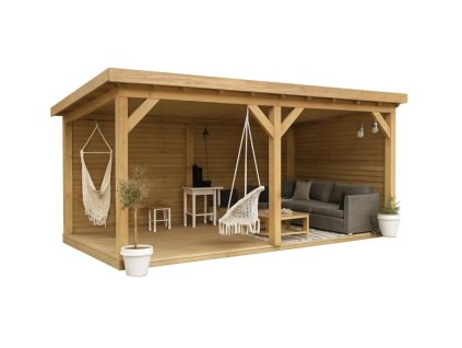 Dřevěný altánek/přístřešek Brix 5 m x 3 m