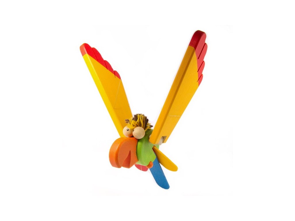 Létací papoušek vykulený - barevný
