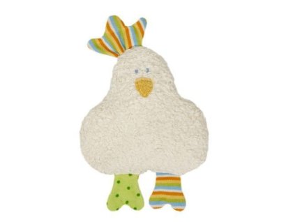 Barevná slepička BIO bavlna – chrastítko