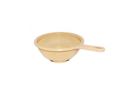 Cedník s rukojetí 21 cm světle hnědý