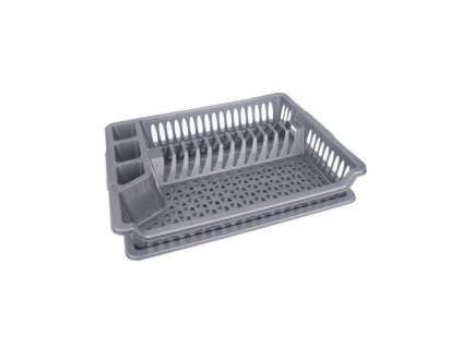 Odkapávač na nádobí šedá metalová