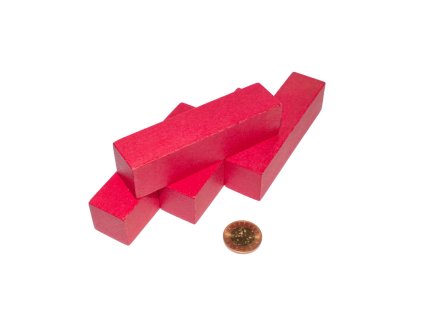 hranol 3 x3 x12 cm červený