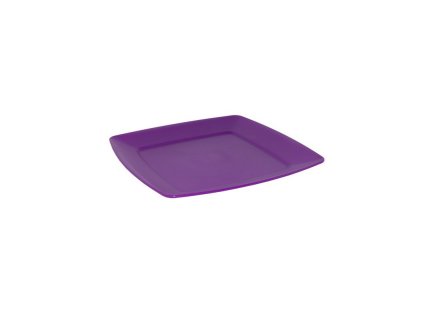 Čtvercový talíř mělký 23,5 cm fialový