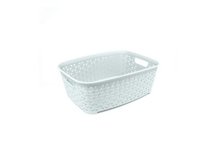 Košík malý Ratan ledově bílý