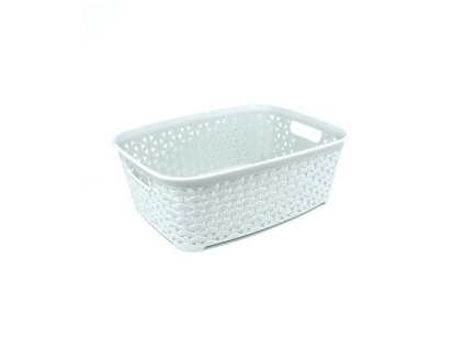 Košík velký Ratan ledově bílý