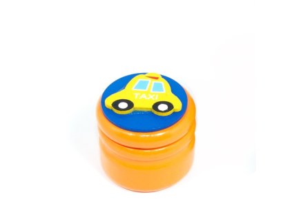 Dózička na mléčné zuby Taxi - oranžová