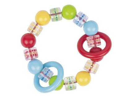 Plastový kroužek do ruky barevný s puntíky