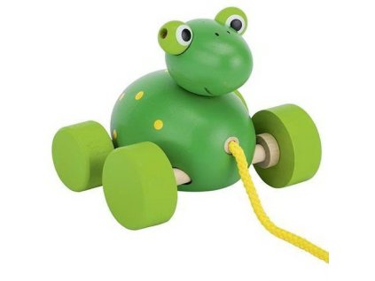 Tahací dřevěná hračka – Žába