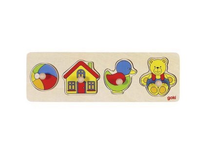 Puzzle s dřevěnými úchytkami – Hračky