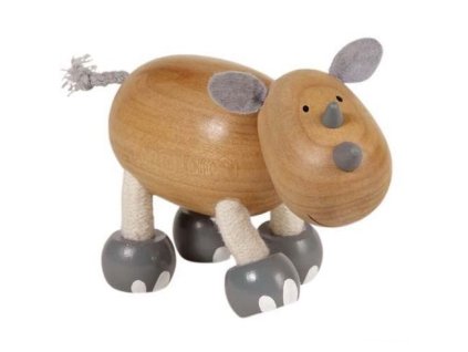 Nosorožec - dřevěné zvířátko pro děti (doprodej)