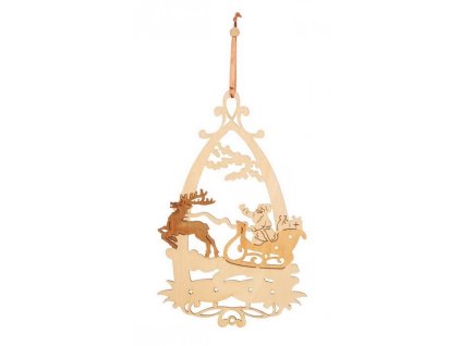 Dekorace na okno - Santa