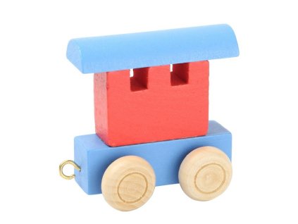 Zadní vagón modročervený - barevný vlak