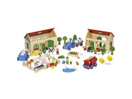 Můj statek – postavičky, zvířátka, autíčka pro rolové hry, 71 dílů