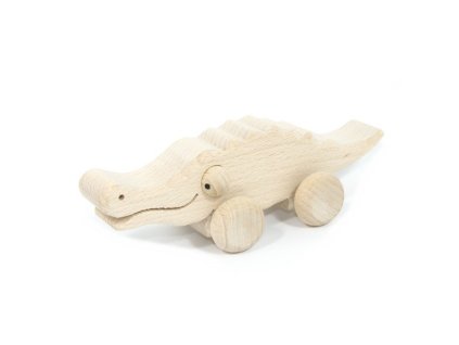 Přírodní zvířátko na kolečkách - Krokodýl