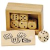 Stolní hra – Hrací kostky v dřevěné krabičce