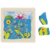 Žába – vývojové vrstvené puzzle ze dřeva, 4 vrstvy, 44 díly