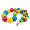 Dřevěné barevné korále - 4 barvy, 24 ks