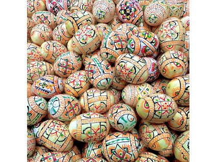 Dřevěná kraslice mini - BÍLÁ