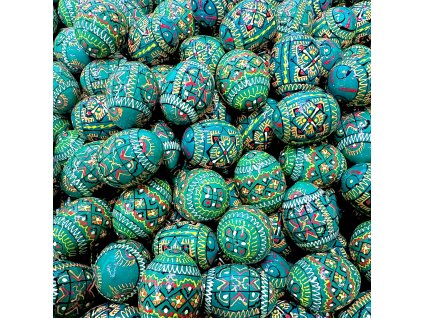 Dřevěná kraslice mini - EMERALD