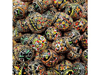 Dřevěná kraslice mini - ČERNÁ