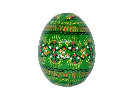 Dřevěná kraslice - Základní vzor č. 7 - ZELENÁ