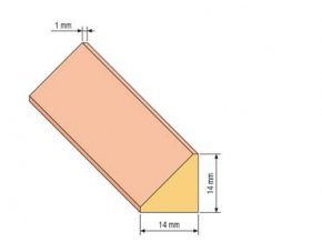 lista trojuhelnik 14x14