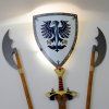 Okovaný štít (Typ erbu Český lev)