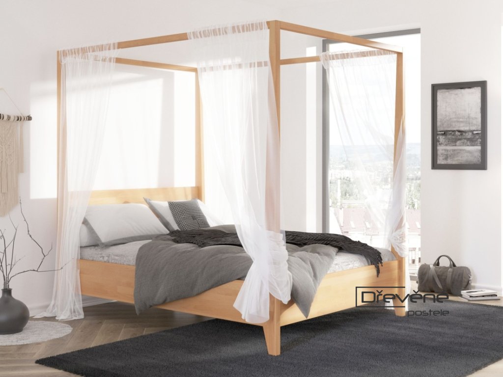Buková postel s baldachýnem - Canopy