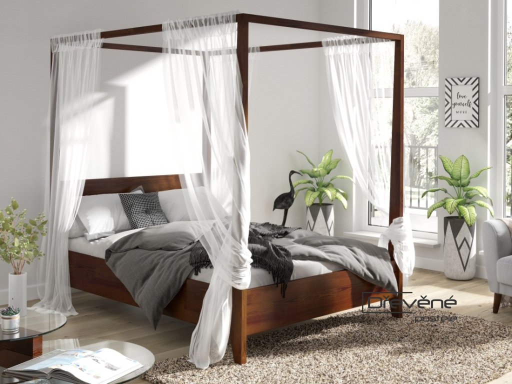 Postel s baldachýnem Canopy - borovice