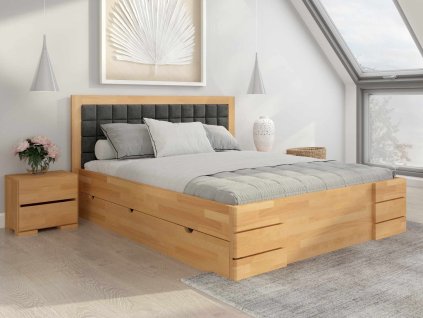 Buková postel s úložným prostorem - Gotland Drawers