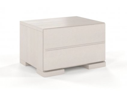 noční stolek z masivu borovice sandemo 1s bílá