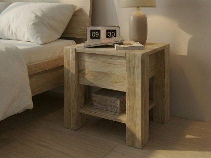 Noční stolek Aruba Sonoma - masiv dub