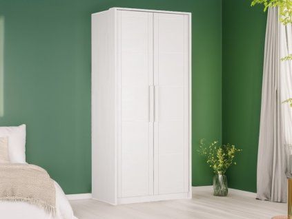Bílá buková šatní skříň - Timo II