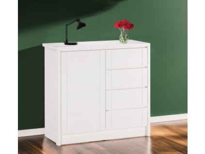 Buková bílá komoda