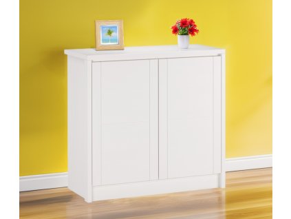 Malá buková komoda - bílá