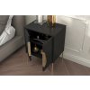 Černý noční stolek Merlin
