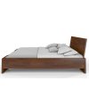 Masivní dvoulůžko Hessler – prodloužené provedení v barvě ořech