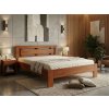 Světle hnědá postel z masivu 18x200