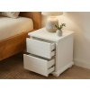 Bílý noční stolek z masivu borovice 40×40×50 Mega Supra
