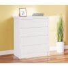 Bílá komoda se zásuvkami - masiv buk