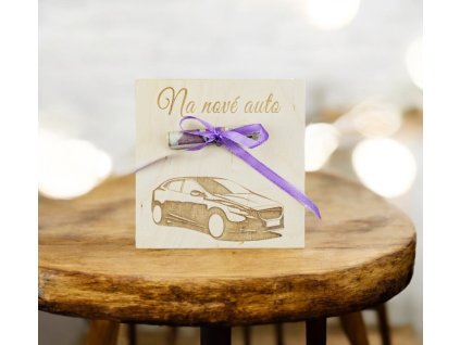 Destička na darování peněz auto