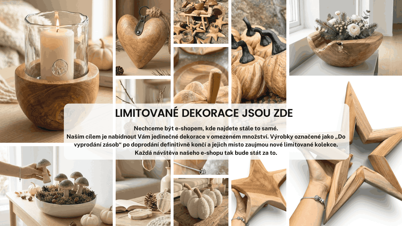 Minimalistické dekorace z masivního dřeva, které vnesou do interiéru klid, přírodní atmosféru a nadčasový design.